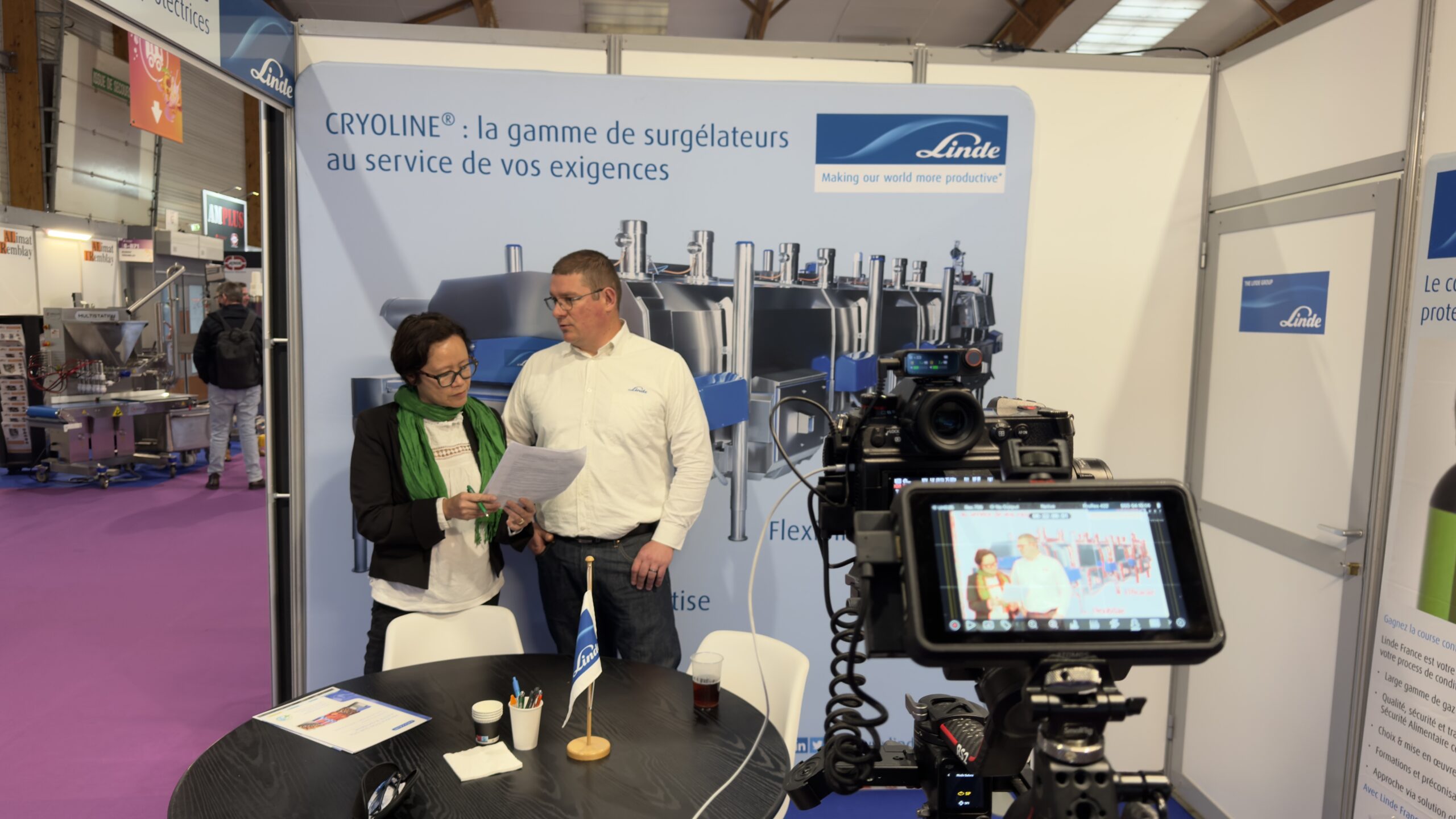 Coulisses film corporate industriel Linde Gas - caméra terrain - Sky Arts Production